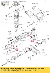 Qui puoi ordinare cuscinetto-ago, f-2016 kx125-e1 da Kawasaki , con numero parte 920461151: