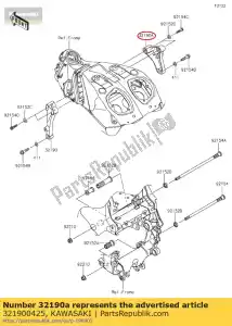 kawasaki 321900425 beugel-motor, fr, rh zg1400a8f - Onderkant