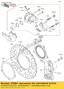 kawasaki 43080012525S caliper-sub-assy, ??fr, zwart ex300 - Onderkant