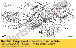 plaat comp., geluiddemper van Honda, met onderdeel nummer 18313MCAA20, bestel je hier online: