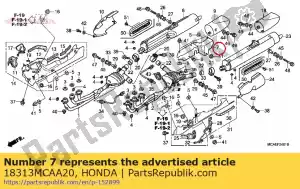 honda 18313MCAA20 plate comp., muffler - Bottom side