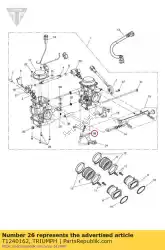 Ici, vous pouvez commander le réglage du ralenti du ressort auprès de Triumph , avec le numéro de pièce T1240162: