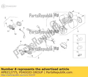 Piaggio Group AP8212775 taillight wiring harn. - Bottom side