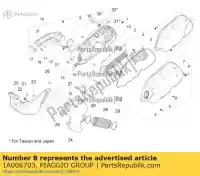 1A006703, Piaggio Group, muffe vespa rp8m45510, rp8m45820, rp8m45511 rp8m45610, rp8m45900 rp8m45610, rp8m45900, rp8m45611, rp8m45901,  vespa gts zapma3100, zapma3200 zapma3200, zapma3100 zapma3700 0 125 150 2016 2017 2018 2019 2020 2021 2022, Nuevo