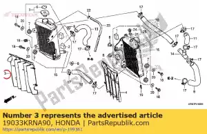 honda 19033KRNA90 grille, r. radiator - Bottom side