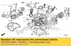 moer, flens, 10mm van Honda, met onderdeel nummer 90204634000, bestel je hier online: