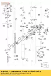 Aquí puede pedir vástago de pistón d = 14 l = 526 m11x1 de KTM , con el número de pieza 48600315: