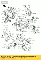 550200461, Kawasaki, Guarda, degrau, lh er650c9f kawasaki er-6f er-6n 650 2009 2010 2011, Novo