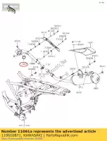 110610871, Kawasaki, joint, tuyau d'échappement klx150cds kawasaki  d tracker 150 2016 2017 2018 2019 2021, Nouveau