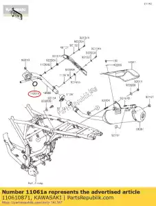 kawasaki 110610871 gasket,exhaust pipe klx150cds - Bottom side