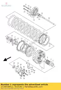 suzuki 2120038812 engrenagem, prim.drvn. - Lado inferior