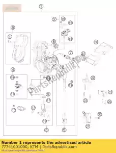 ktm 77741001000 gasklephuis - Onderkant