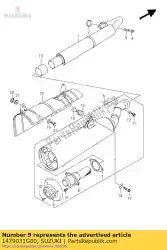 Qui puoi ordinare coperchio, silenziatore t da Suzuki , con numero parte 1479031G00: