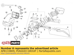 Aprilia AP8133809, Alavanca de freio, OEM: Aprilia AP8133809