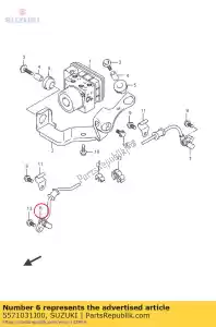 Suzuki 5571031J00 sensor, fr wiel - Onderkant