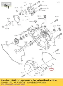 Kawasaki 110610193 joint, couvercle de générateur - La partie au fond