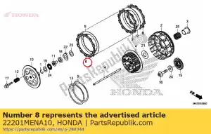 honda 22201MENA10 disk, clutch friction - Bottom side