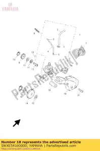 yamaha 5WXE54160000 cover, oil pump - Bottom side