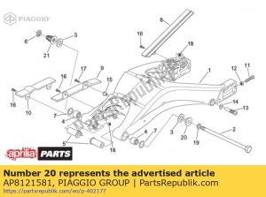 aprilia AP8121581 bush 20 mm - Left side