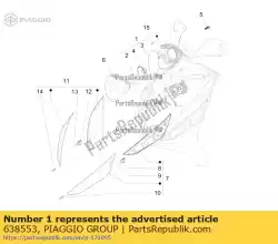 Tutaj możesz zamówić reflektor od Piaggio Group , z numerem części 638553: