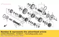 23461MAZ000, Honda, engrenage, troisième arbre intermédiaire (34t) honda cb 1100 1300 1997 1998 1999 2003 2005 2007 2008 2009 2010 2013, Nouveau