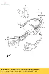 Tutaj możesz zamówić os? Ona, tylny b? Otnik od Suzuki , z numerem części 6318148G51YSF:
