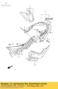 suzuki 6318148G51YSF os?ona, tylny b?otnik - Dół