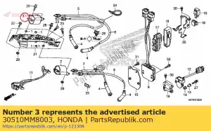 Honda 30510MM8003 bobine comp., allumage (tec) - La partie au fond