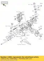 130610744, Kawasaki, saliência, suporte da pinça kawasaki ninja h2r  p h2 n 1000 , Novo