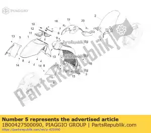 Piaggio Group 1B00427500090 schutzaube rechts - Onderkant