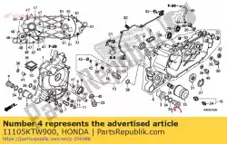 Ici, vous pouvez commander le douille, suspension intérieure du moteur auprès de Honda , avec le numéro de pièce 11105KTW900: