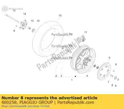 Tutaj możesz zamówić puchar od Piaggio Group , z numerem części 600258: