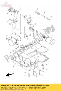 yamaha 5JW1316E0000 pipe, delevery 5 - Bottom side