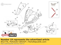 852776, Aprilia, rh frontverkleidung aufkleber, Neu