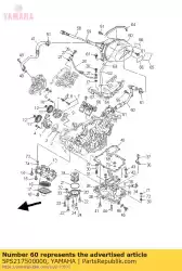 Ici, vous pouvez commander le réservoir d'huile assy auprès de Yamaha , avec le numéro de pièce 5PS217500000: