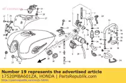 stel illust * type1 * in van Honda, met onderdeel nummer 17520MBA601ZA, bestel je hier online: