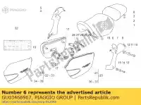 GU03466967, Piaggio Group, lewa tylna os?ona szara moto-guzzi california alum tit pi cat 1100 2003, Nowy