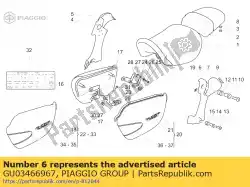 Ici, vous pouvez commander le lh arrière protéger gris auprès de Piaggio Group , avec le numéro de pièce GU03466967: