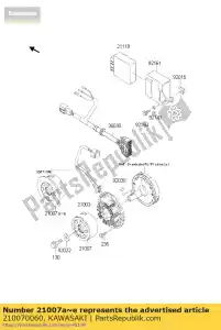 kawasaki 210070060 rotor kx125m6f - Bottom side