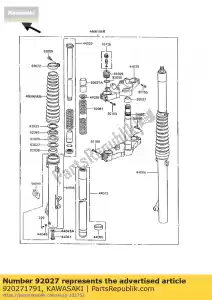 kawasaki 920271791 kraag, bovenbeugel kl600-a1 - Onderkant