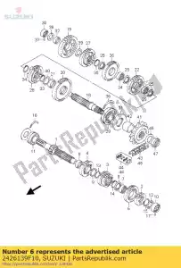 suzuki 2426139F10 bieg, szósty bieg - Dół