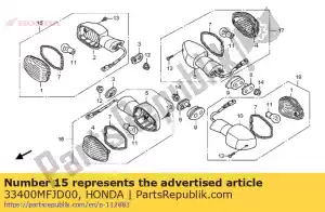 Honda 33400MFJD00 winker assy., r. fr. - Bottom side