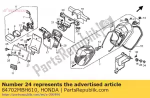 Honda 84702MBH610 suporte b, placa do número - Lado inferior
