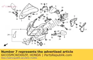 Honda 64335MCWD00ZP panel, l. metro * nha95m * - Lado inferior