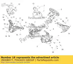 Qui puoi ordinare supporto cupolino da Piaggio Group , con numero parte 2B008077: