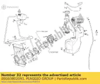 00G03802091, Piaggio Group, Abraz.mangu.agua d25.4 gp1 250 derbi atlantis gp 50 125 250 2006 2007, New