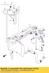 suzuki 1785129G00 slang, radiator i - Onderkant