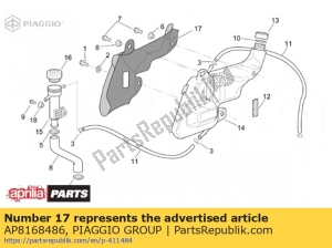 aprilia AP8168486 guardia - Lato superiore