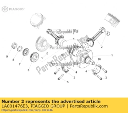 Aprilia 1A001476E3, Connecting rod (e3), OEM: Aprilia 1A001476E3