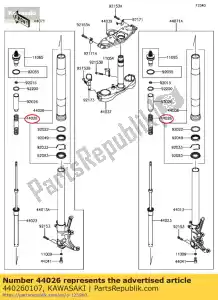 Kawasaki 440260107 verende voorvork - Onderkant